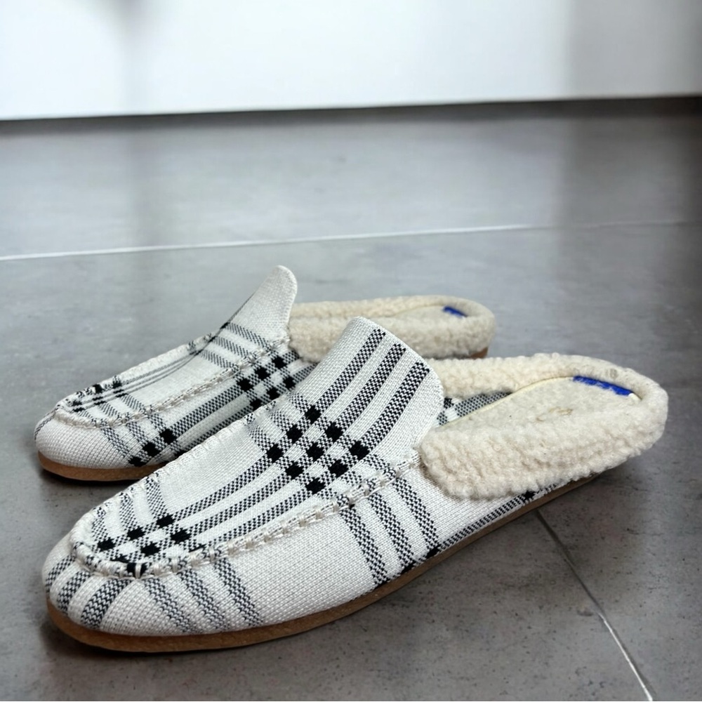 Rothy’s The Scuff Slippers Cozy Plaid Mule, Size 10